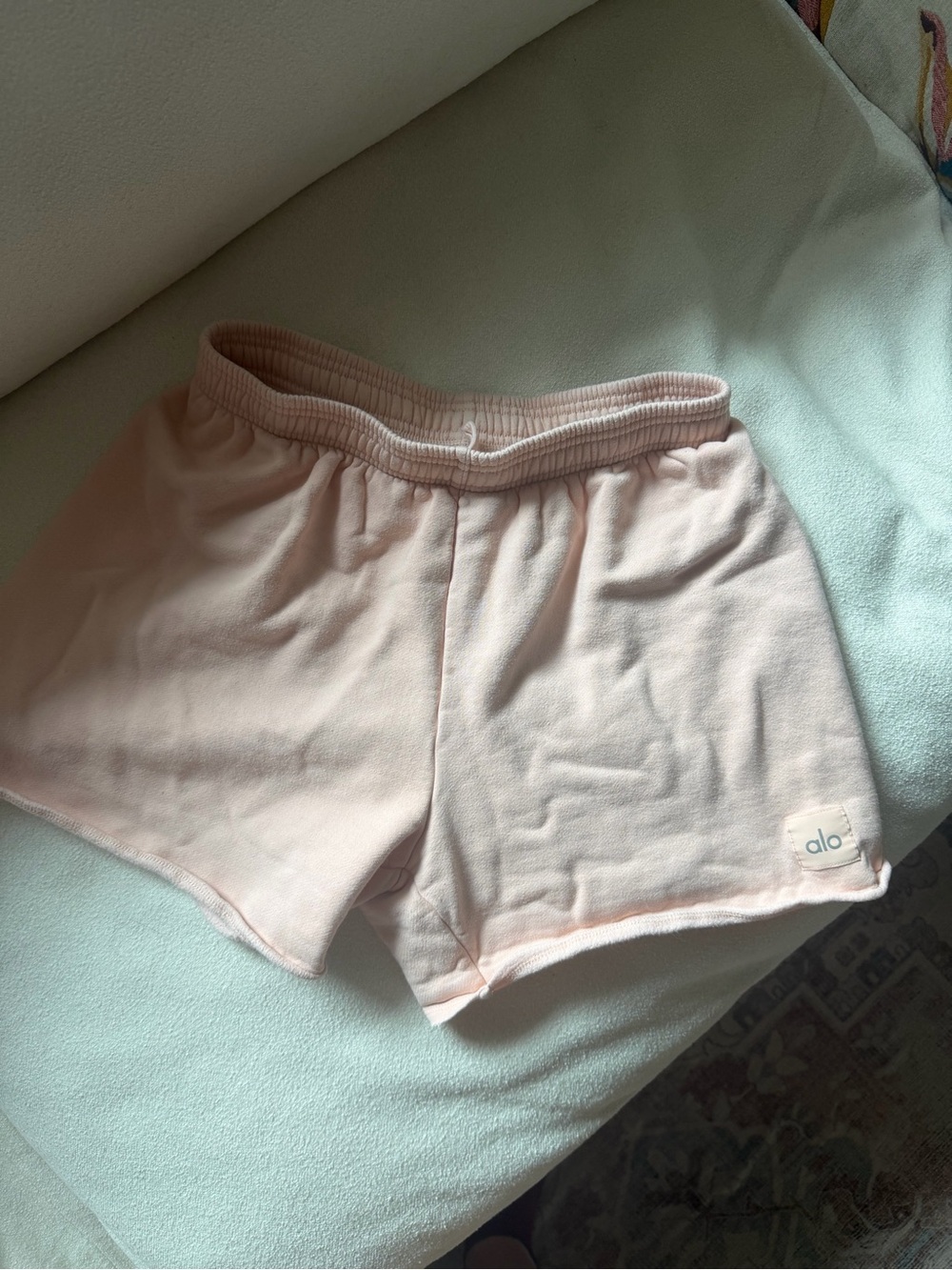 ALO Yoga Light Pink Athletic Lounge Shorts